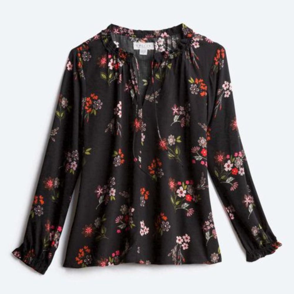 Velvet by Graham & Spencer Samantha Black Top Sz S